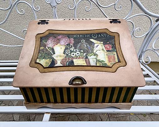 Nádoby - Drevený veľký chlebnik - 18023871_