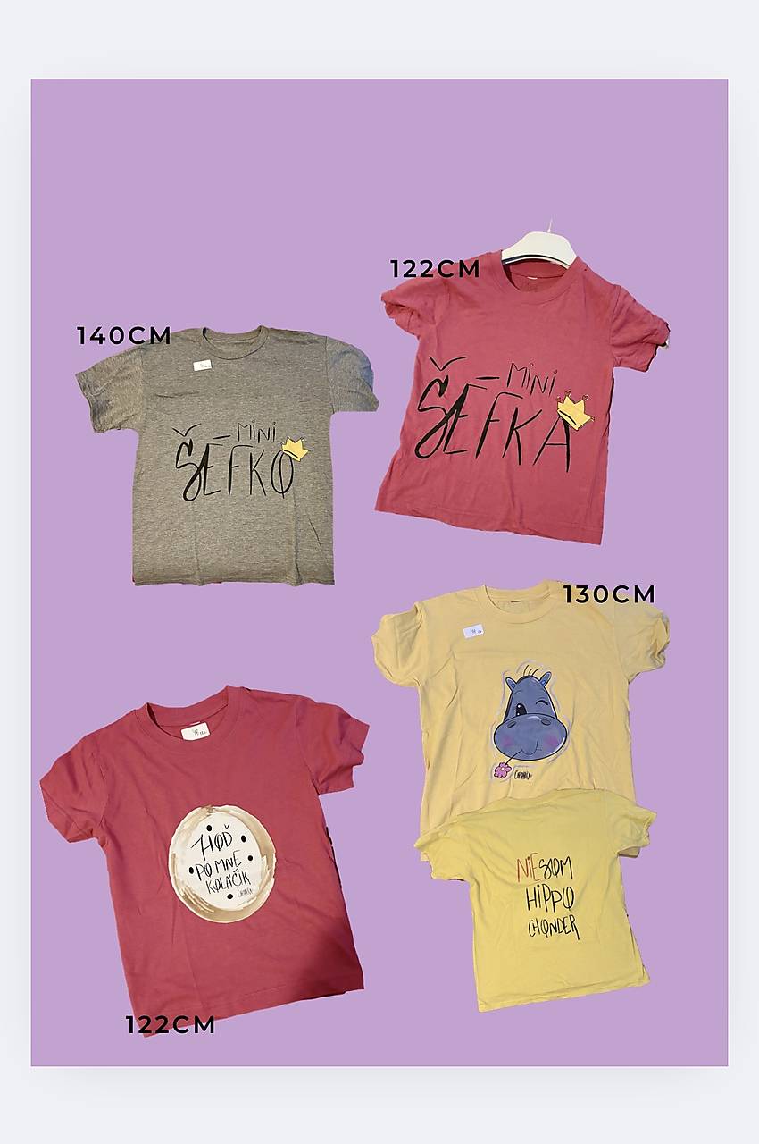 Bavlnené detské tričká