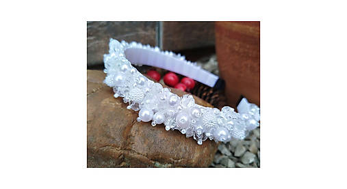 Ozdoby do vlasov - Čelenka na svadbu / prijímanie - 18028152_