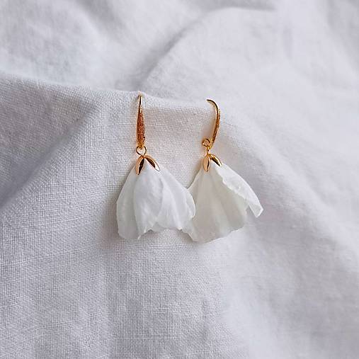 Náušnice - Pozlátené náušnice WINTER s 18 karátovým zlatom - 18028214_