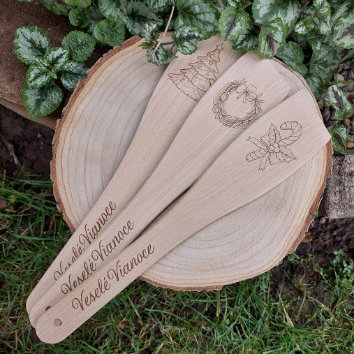 Príbory, varešky, pomôcky - Drevené vianočné varešky - 18028586_