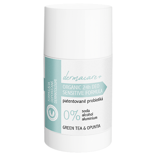 Telová kozmetika - DERMACARE+ 24h Organický dezodorant s prebiotikami a probiotikami - Green Tea & Opuntia - 18029208_