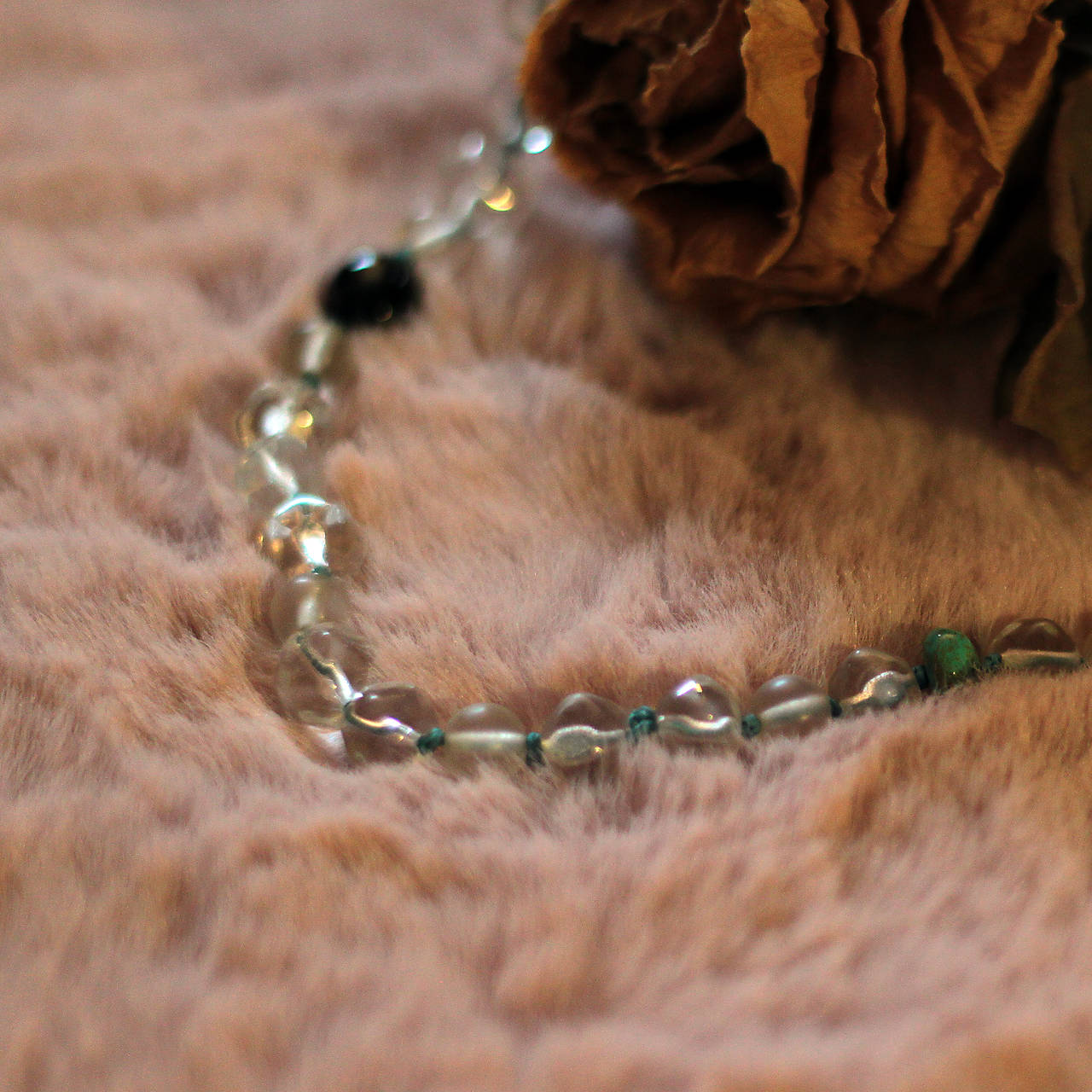 Vločky tyrkysu/ náhrdelník