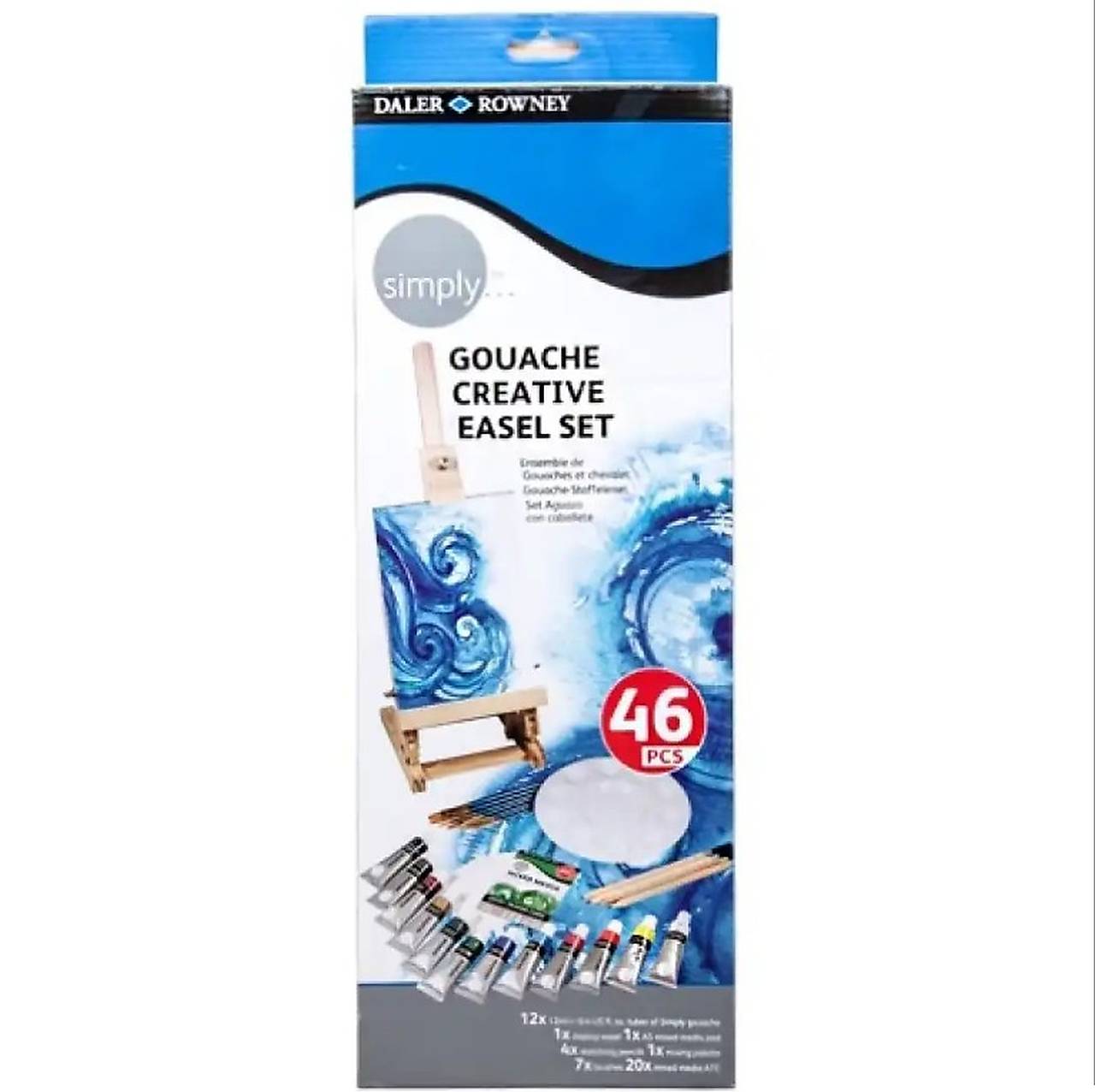 - 50% Veľká sada gvašových (temperových) farieb s príslušenstvom, 46 ks, pôvod.cena 45€