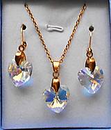 Sady šperkov - Set šperkov - Krištáľové srdcia - 18030098_