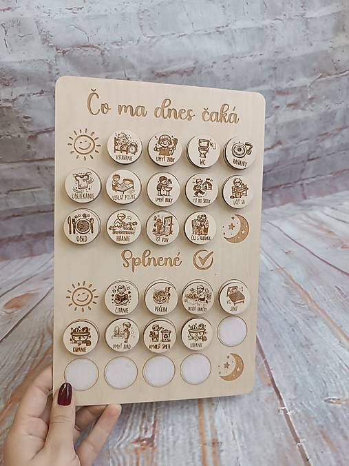 Hračky - Tabuľka denné činnosti - 18029586_