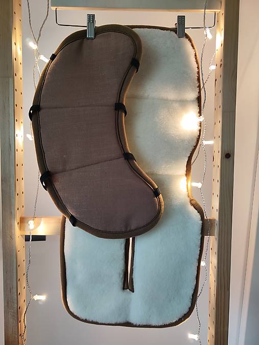 Detský textil - VLNIENKA Podložka do autosedačky Britax Römer advansafix 100% MERINO proti poteniu prehriatiu 100% ľan Mustard - 18030187_