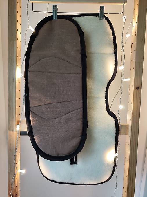 Detský textil - VLNIENKA Podložka do autosedačky Britax Römer  Evolva 100% Merino TOP SUPER WASH Natural 100% lan mustard - 18030220_