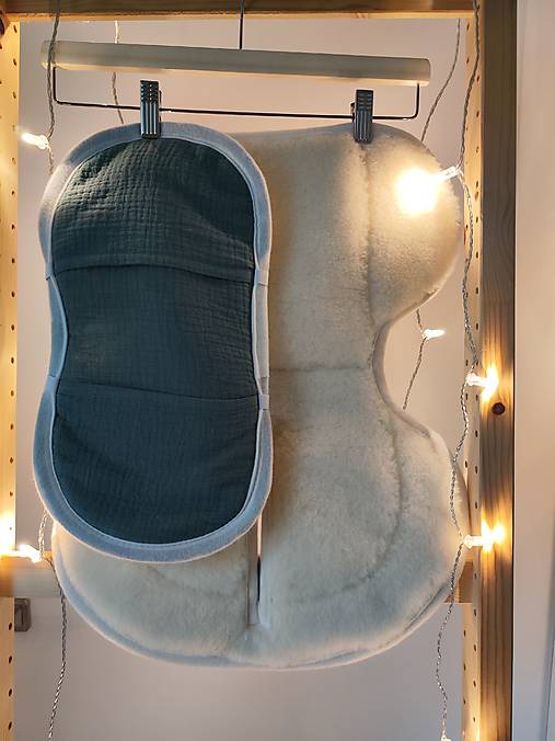 Detský textil - VLNIENKA novorodenecká zmenšovacia vložka do autosedačky Cybex Cloud Z proti poteniu a prechladnutiu Mušelin Green - 18030285_