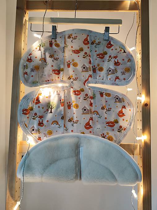 Detský textil - VLNIENKA podložka do autosedačky Joie i- Snug 2 100% Merino Top Super wash Natural zvieratká - 18030300_