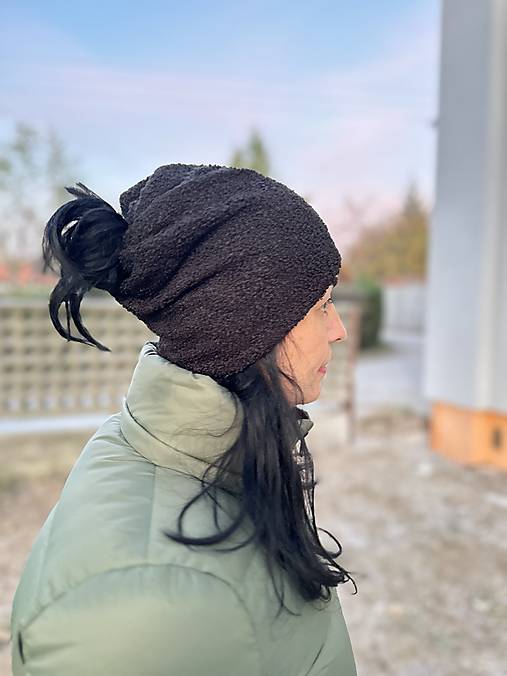 Detské čiapky - Buclé COP čiapka alebo nákrčník  čierna - 18029827_