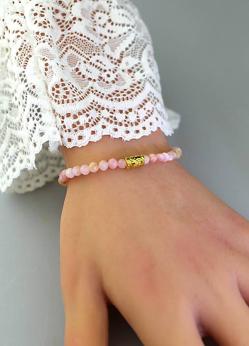 Náramky - náramok opál ružový (Andy) - 18029175_