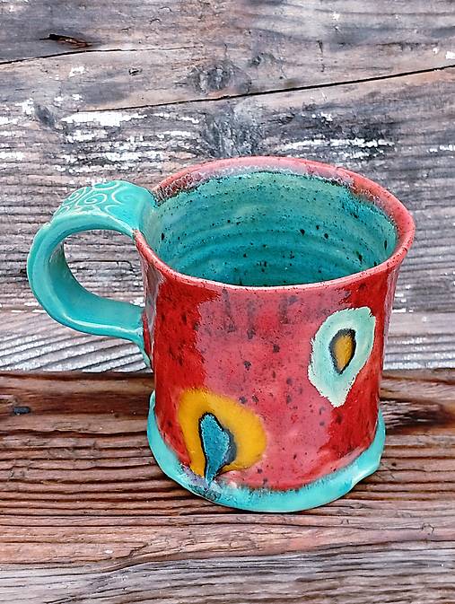 Nádoby - Hrnček " Ohnivák" - 18029743_