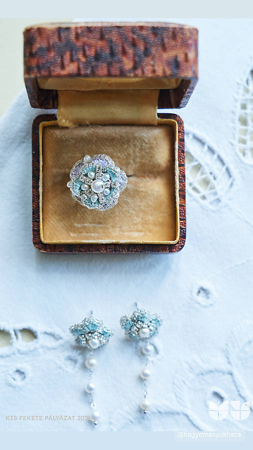 Čipkovaný set - Nezábudka (Ag925)