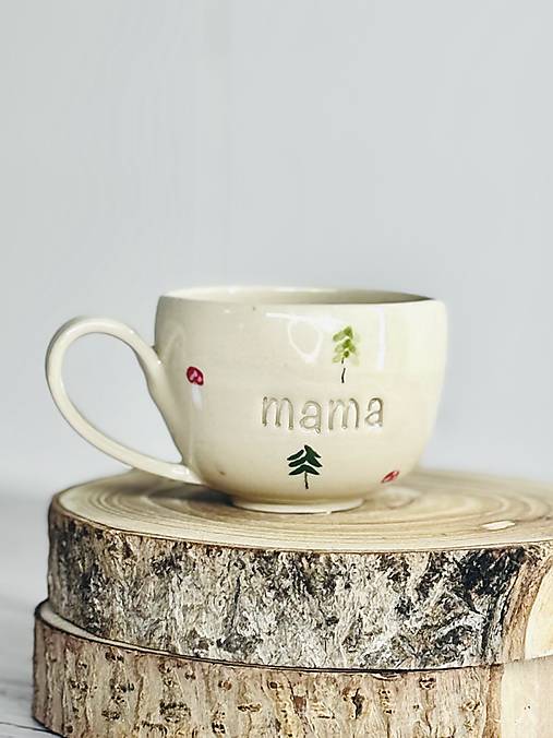 Prechádzka lesom - šálka espresso mama (100ml, s uškom)