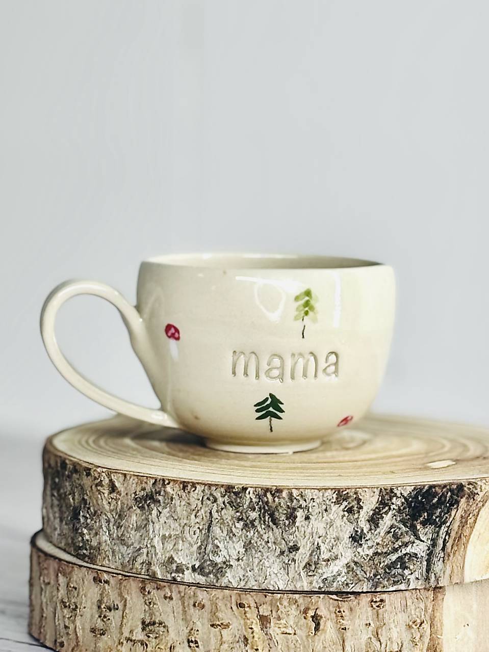 Prechádzka lesom - šálka espresso mama (100ml, s uškom)