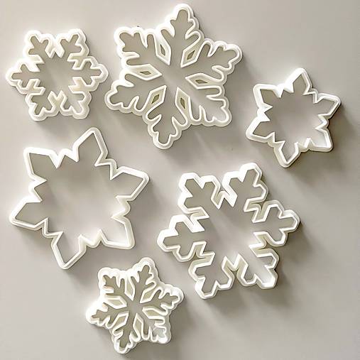 Príbory, varešky, pomôcky - Vykrajovačka snehová vločka / S049 (sada 3 vzory, 2 veľkosti) - 18029516_