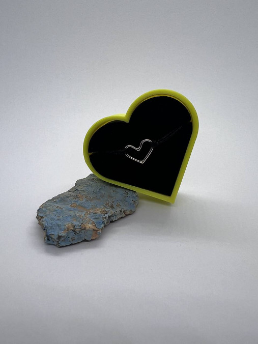 Náramok srdiečko ružové zlato