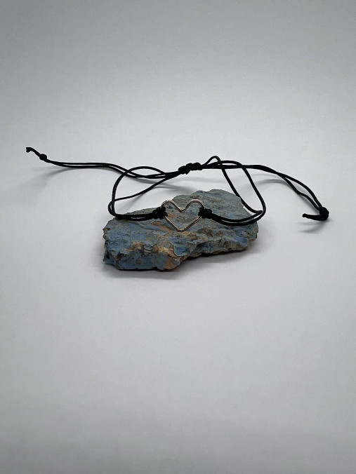 Náramok srdiečko ružové zlato