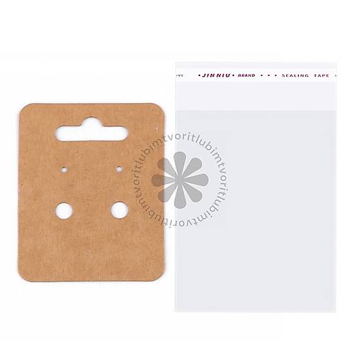 Obalový materiál - (3721) Karta na náušničky, 50x65 mm - 10 balení - 18031746_