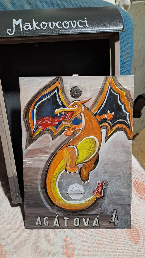 Nádoby - Poštová schránka s drakom - 18034055_