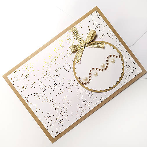 Papiernictvo - Vianočná guľa s vlnovkou - vianočný pozdrav, pohľadnica - 18031487_