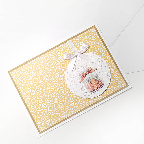 Papiernictvo - Medovníčky - Sladké Vianoce 2- vianočný pozdrav, pohľadnica - 18031537_