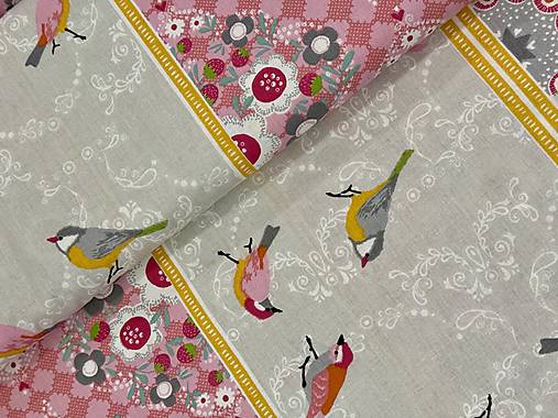 100% BAVLNA STOF FRANCÚZSKO / KOLEKCIA SÝKORKY