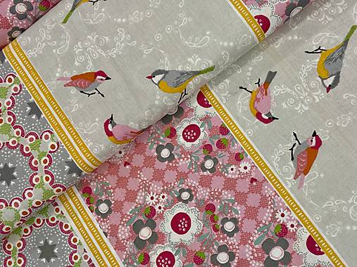 100% BAVLNA STOF FRANCÚZSKO / KOLEKCIA SÝKORKY