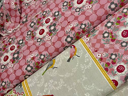 100% BAVLNA STOF FRANCÚZSKO / KOLEKCIA SÝKORKY