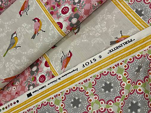 100% BAVLNA STOF FRANCÚZSKO / KOLEKCIA SÝKORKY