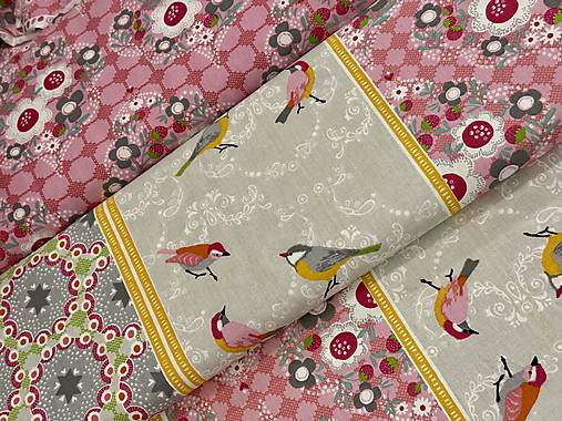 100% BAVLNA STOF FRANCÚZSKO / KOLEKCIA SÝKORKY