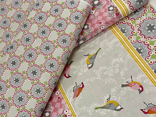 100% BAVLNA STOF FRANCÚZSKO / KOLEKCIA SÝKORKY