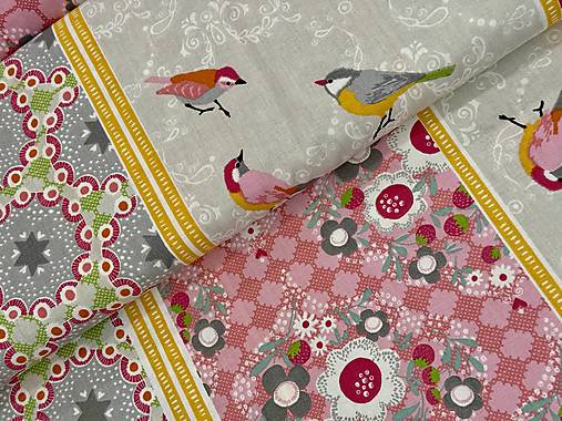 100% BAVLNA STOF FRANCÚZSKO / JAHODNÍK