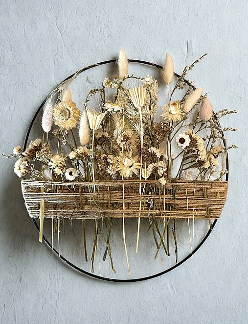 Dekorácie - Originálny Boho prírodný veniec – handmade - 18031545_