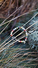 Náramky - Farebný náramok z polodrahokamov - 18032854_