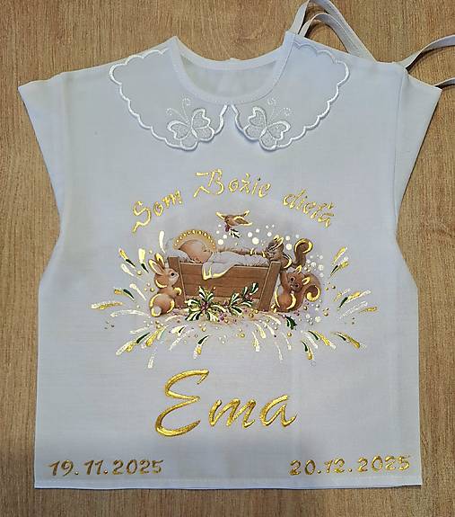Detské oblečenie - Košieľka na krst  -  Vianočna - 18031942_