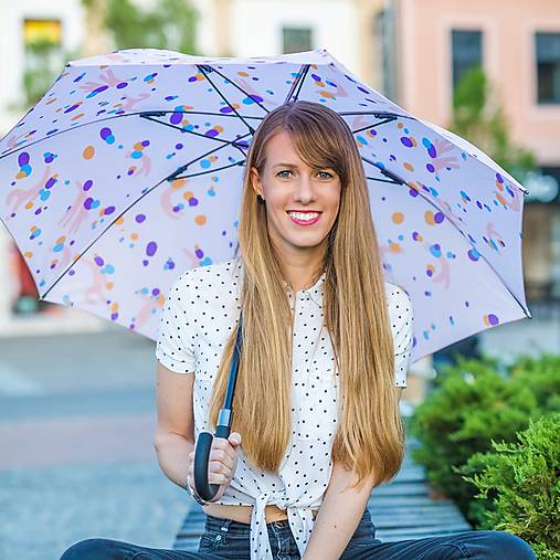 Dlhý dáždnik Milovanie v daždi