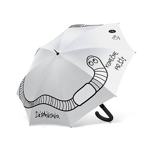 Dlhý dáždnik Dáždnikovka biela