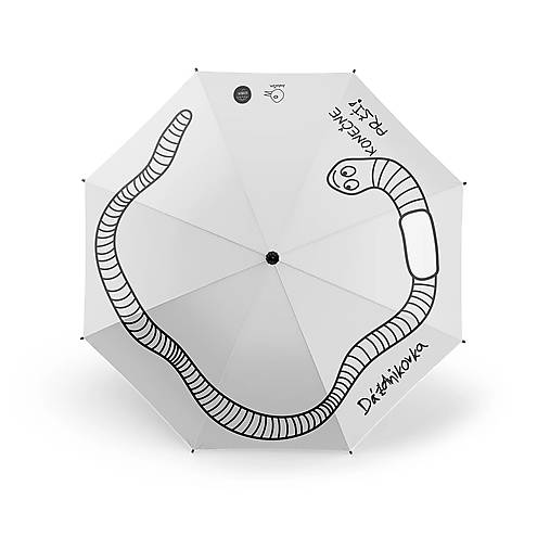 Dlhý dáždnik Dáždnikovka biela