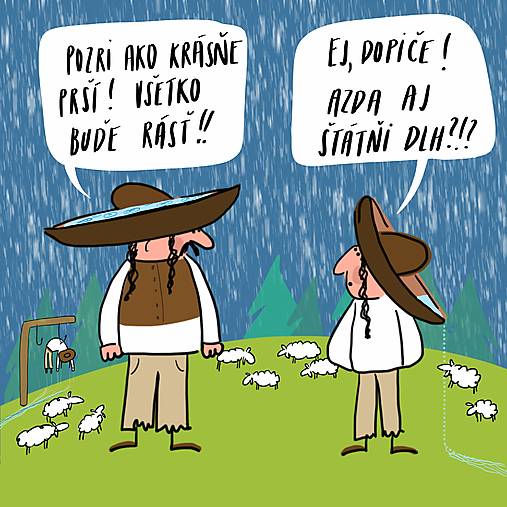 Štátny dlh,  Giclée art print 36x30