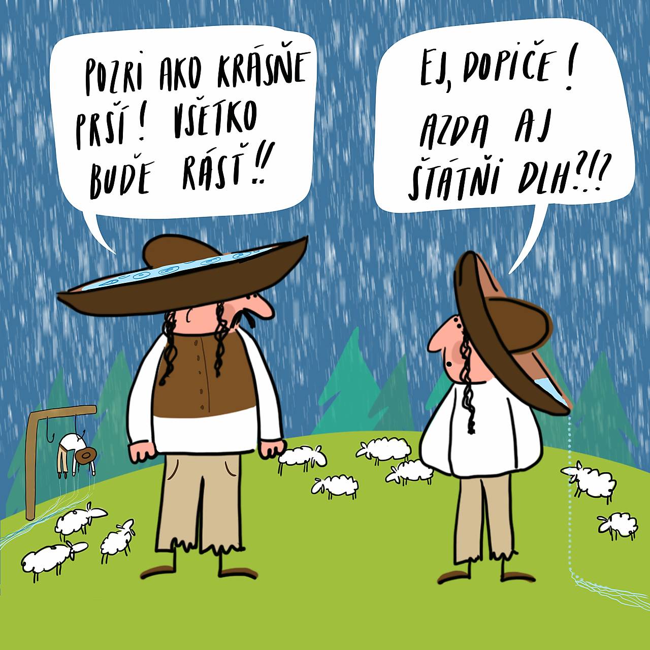 Štátny dlh,  Giclée art print 36x30