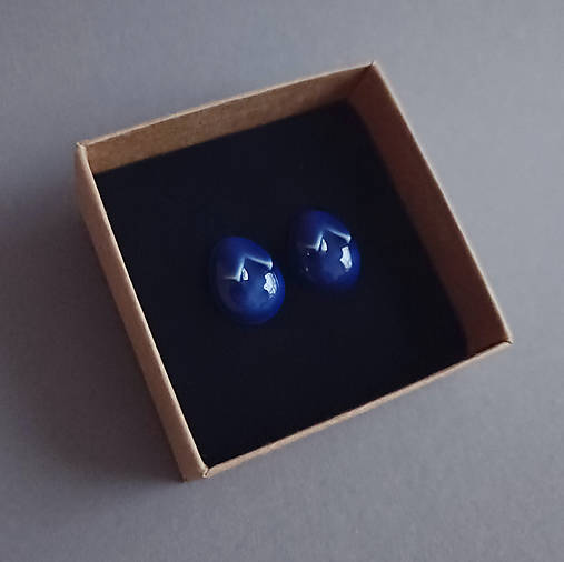 Porcelánové naušnice Wenusha – modré