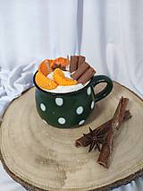 Sviečky - Sviečka v zelenom bodkovanom hrnčeku  (2. Typ väčšie bodky) - 18032871_