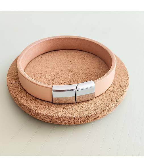 Náramky - Kožený wrap náramek s magnetickým zapínáním - 18032065_