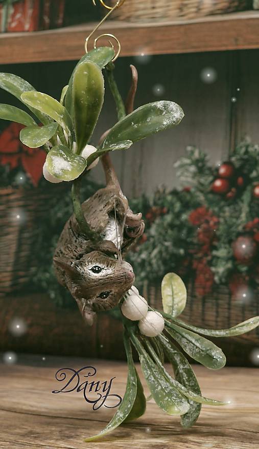 Dekorácie - MyŠiČka ~ Pohojdaj ma imelíčko - 18033203_