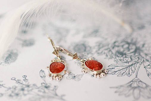 Strieborné náušnice - Bokeh Sun