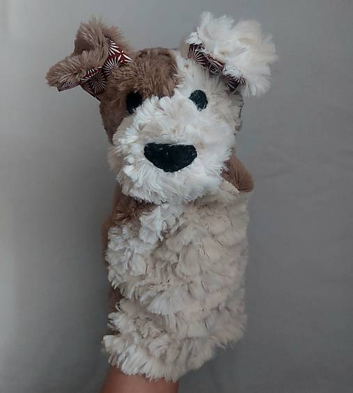 Maňuška psík chlpatý (Smotanovohnedý s hnedými uškami)