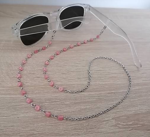 Iné doplnky - Retiazka na okuliare - staroružová - chirurgická oceľ - 18035676_