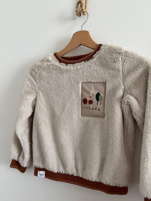 Detská upcyklovaná mikina POHODA